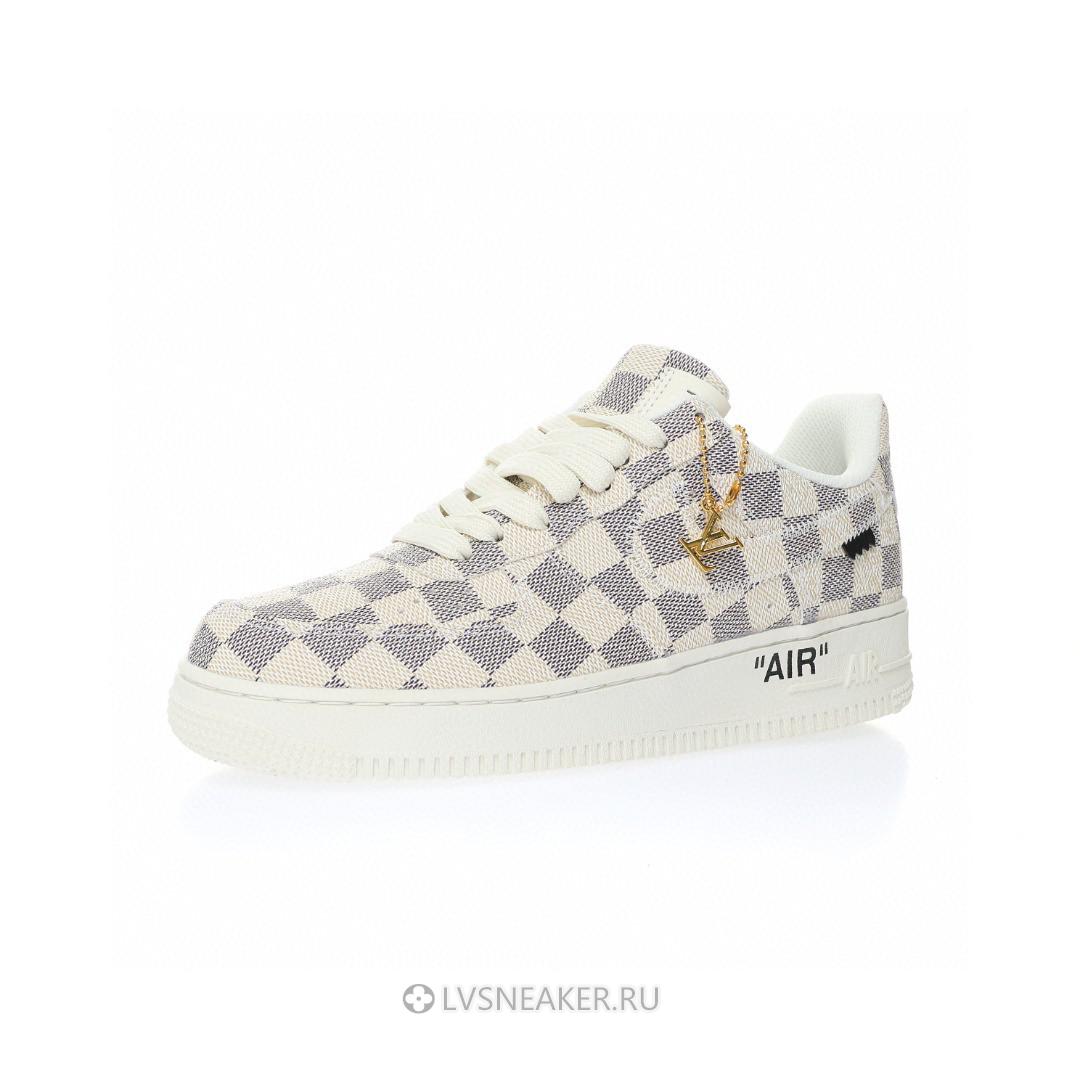 Louis Vuitton LV x Nike Air Force 1 Low "Beige And Grey Plaid" 1A9V-BE42 Sneakers