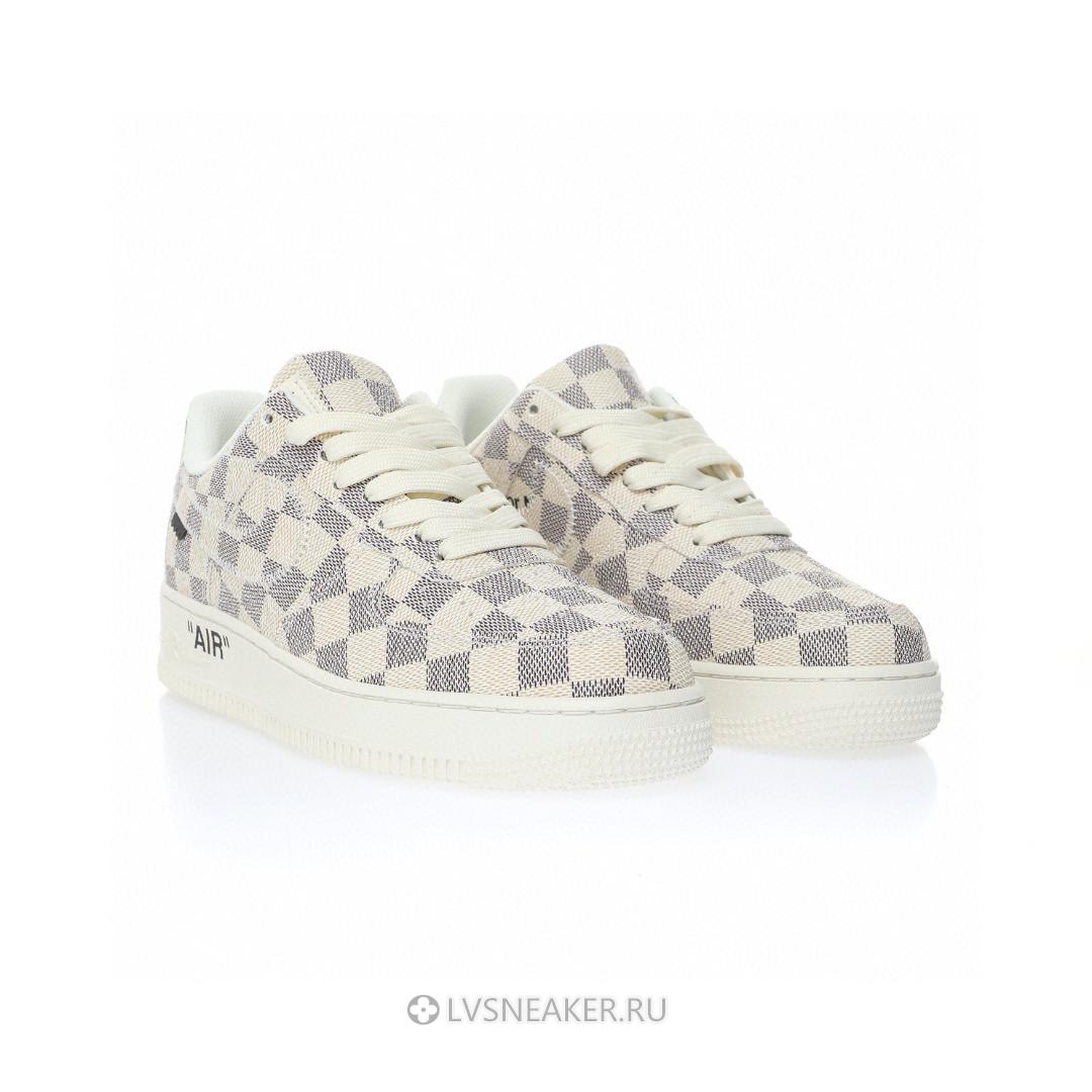 Louis Vuitton LV x Nike Air Force 1 Low "Beige And Grey Plaid" 1A9V-BE42 Sneakers