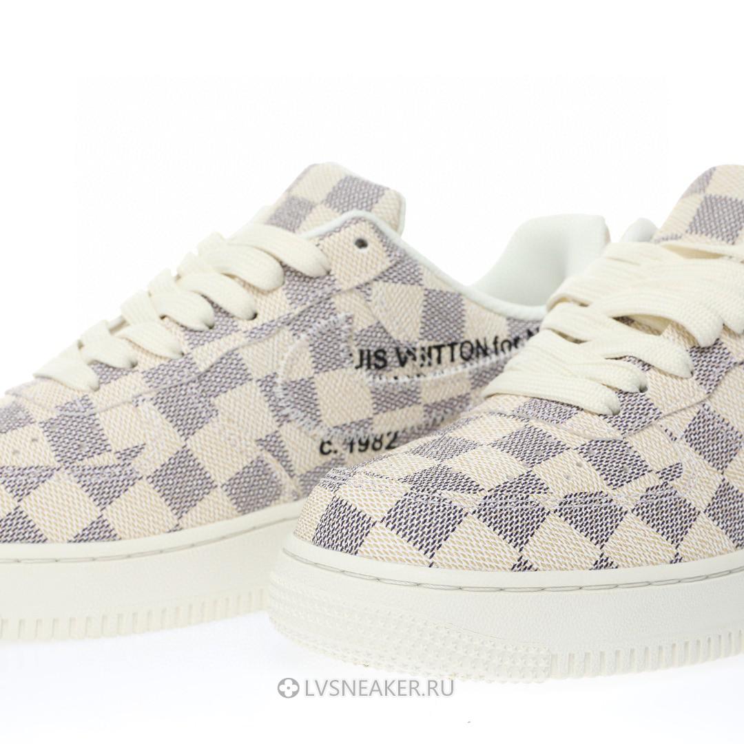 Louis Vuitton LV x Nike Air Force 1 Low "Beige And Grey Plaid" 1A9V-BE42 Sneakers