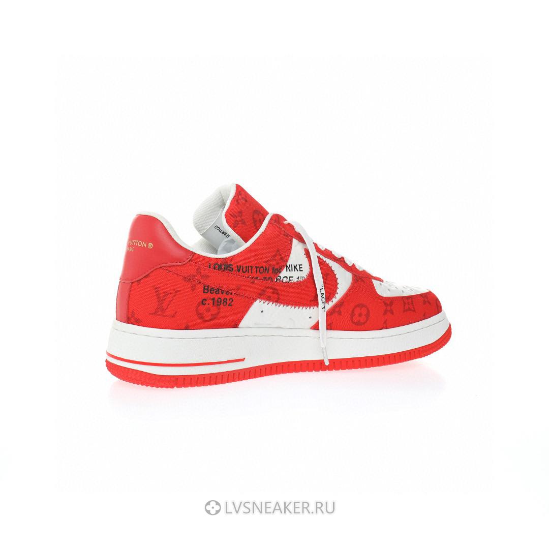 Louis Vuitton LV x Nike Air Force 1 Low By Virgil Abloh "Denim Red White" 1A9VA9-2 Sneakers