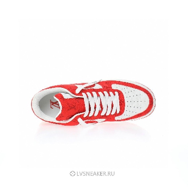 Louis Vuitton LV x Nike Air Force 1 Low By Virgil Abloh "Denim Red White" 1A9VA9-2 Sneakers