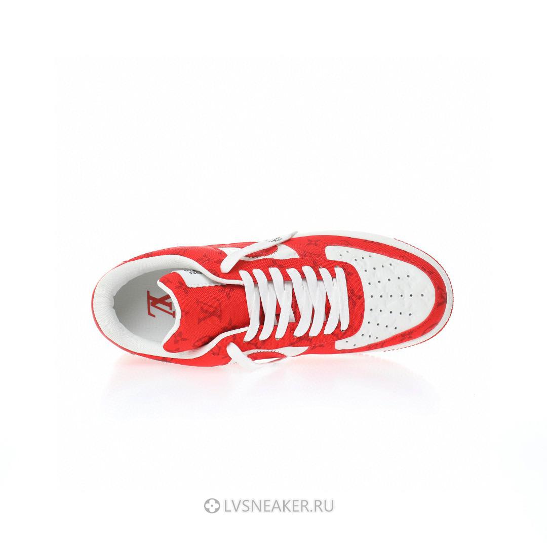Louis Vuitton LV x Nike Air Force 1 Low By Virgil Abloh "Denim Red White" 1A9VA9-2 Sneakers