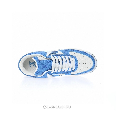 Louis Vuitton LV x Nike Air Force 1 Low By Virgil Abloh "Denim Royal White" 1A9VAS-2 Sneakers