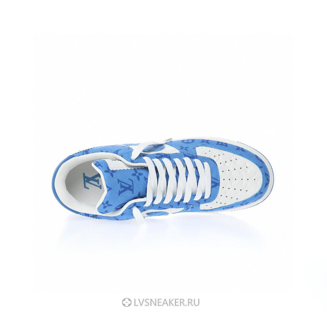 Louis Vuitton LV x Nike Air Force 1 Low By Virgil Abloh "Denim Royal White" 1A9VAS-2 Sneakers