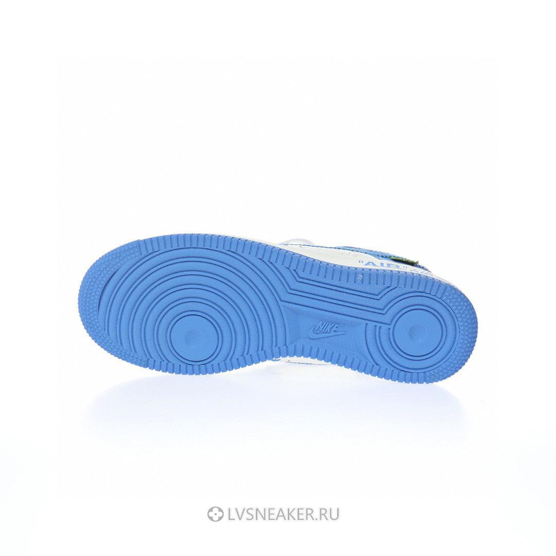 Louis Vuitton LV x Nike Air Force 1 Low By Virgil Abloh "Denim Royal White" 1A9VAS-2 Sneakers