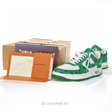 Louis Vuitton LV x Nike Air Force 1 Low By Virgil Abloh "Denim Green White" 1A9V9U-2 Sneakers