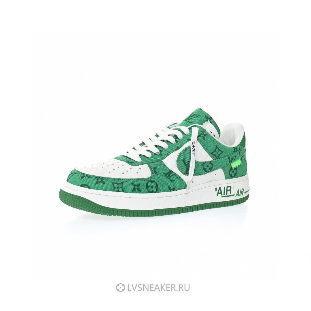 Louis Vuitton LV x Nike Air Force 1 Low By Virgil Abloh "Denim Green White" 1A9V9U-2 Sneakers