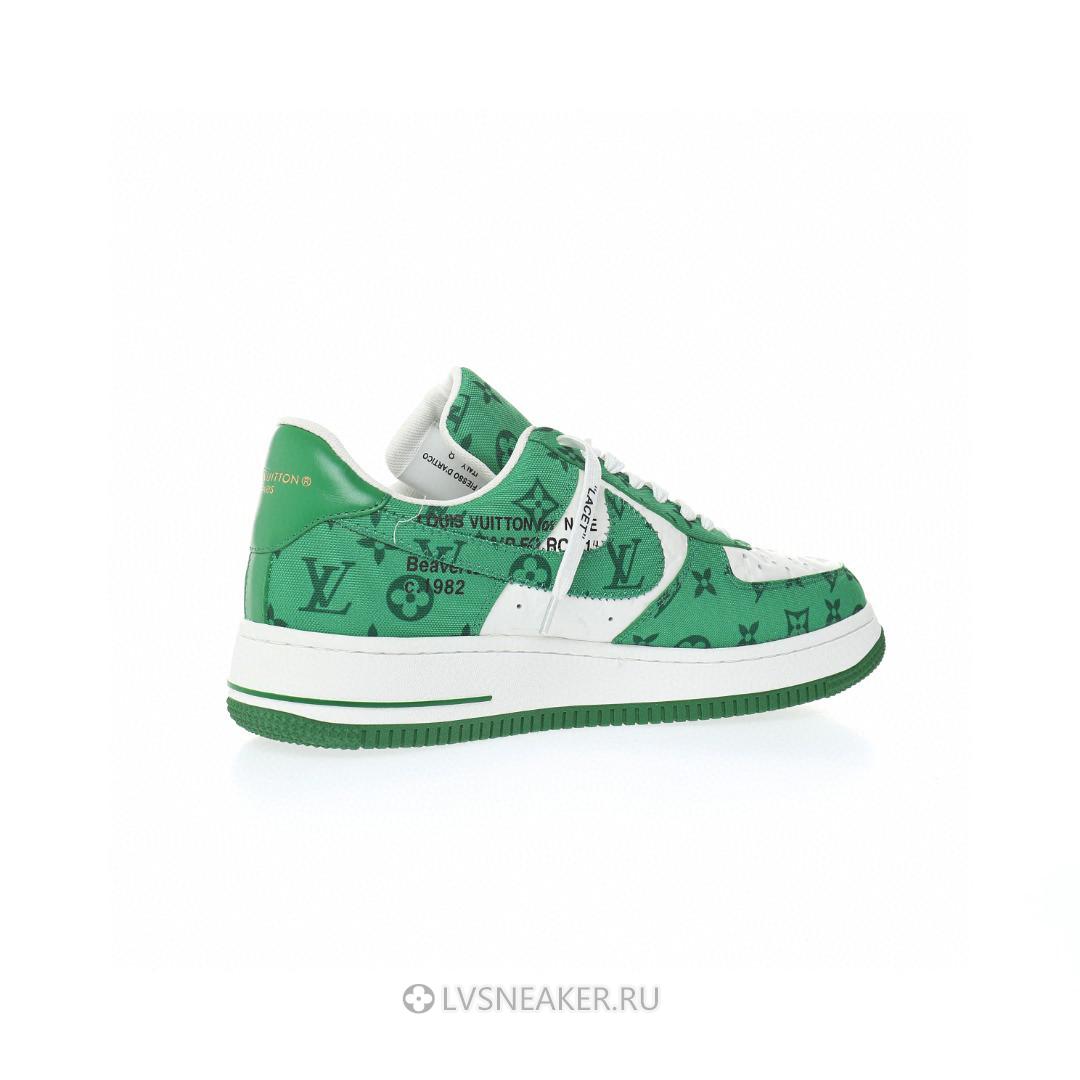Louis Vuitton LV x Nike Air Force 1 Low By Virgil Abloh "Denim Green White" 1A9V9U-2 Sneakers