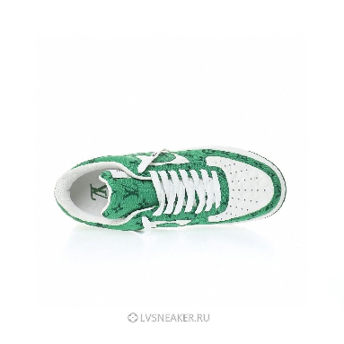 Louis Vuitton LV x Nike Air Force 1 Low By Virgil Abloh "Denim Green White" 1A9V9U-2 Sneakers