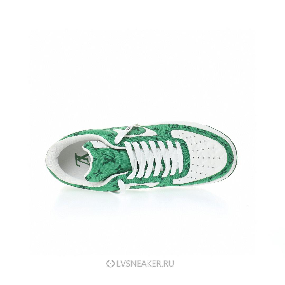 Louis Vuitton LV x Nike Air Force 1 Low By Virgil Abloh "Denim Green White" 1A9V9U-2 Sneakers