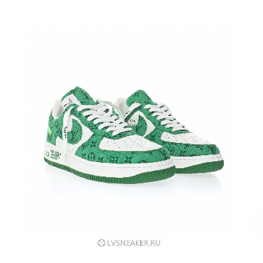 Louis Vuitton LV x Nike Air Force 1 Low By Virgil Abloh "Denim Green White" 1A9V9U-2 Sneakers