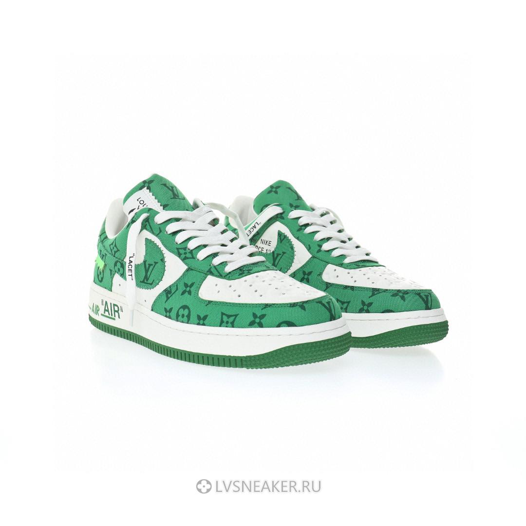 Louis Vuitton LV x Nike Air Force 1 Low By Virgil Abloh "Denim Green White" 1A9V9U-2 Sneakers