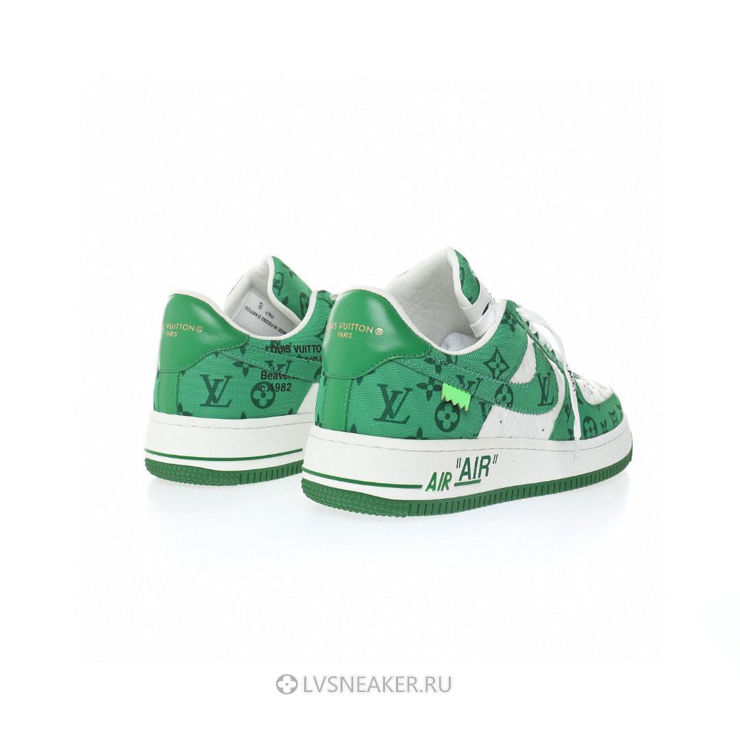 Louis Vuitton LV x Nike Air Force 1 Low By Virgil Abloh "Denim Green White" 1A9V9U-2 Sneakers