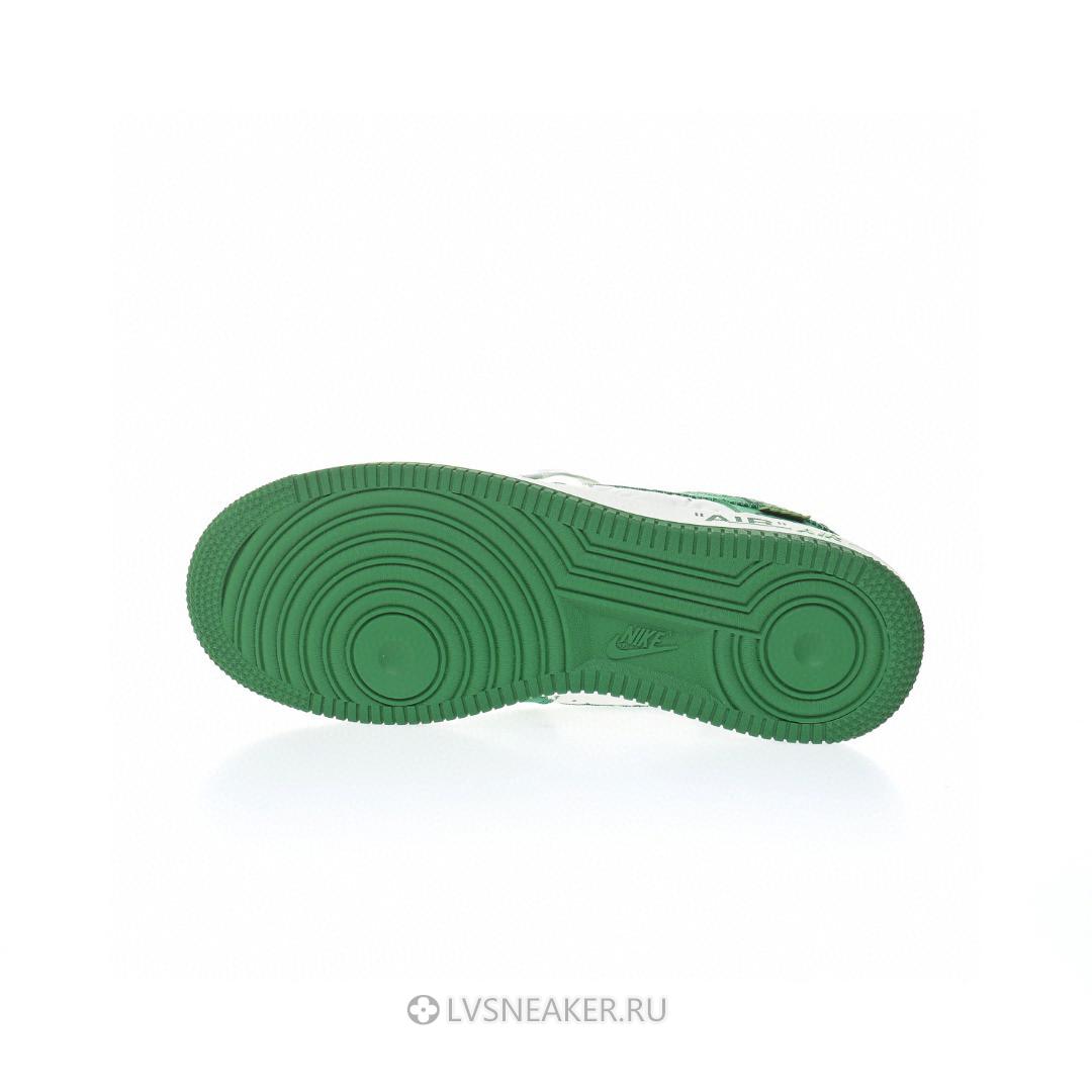 Louis Vuitton LV x Nike Air Force 1 Low By Virgil Abloh "Denim Green White" 1A9V9U-2 Sneakers