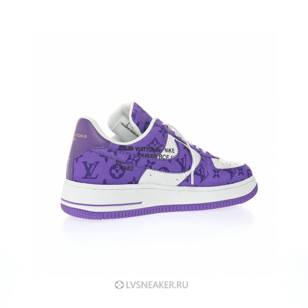 Louis Vuitton LV x Nike Air Force 1 Low By Virgil Abloh "Denim Purple White" 1A9V-PE47 Sneakers