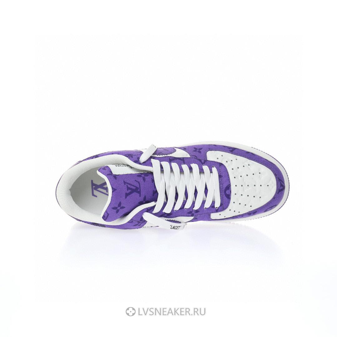Louis Vuitton LV x Nike Air Force 1 Low By Virgil Abloh "Denim Purple White" 1A9V-PE47 Sneakers
