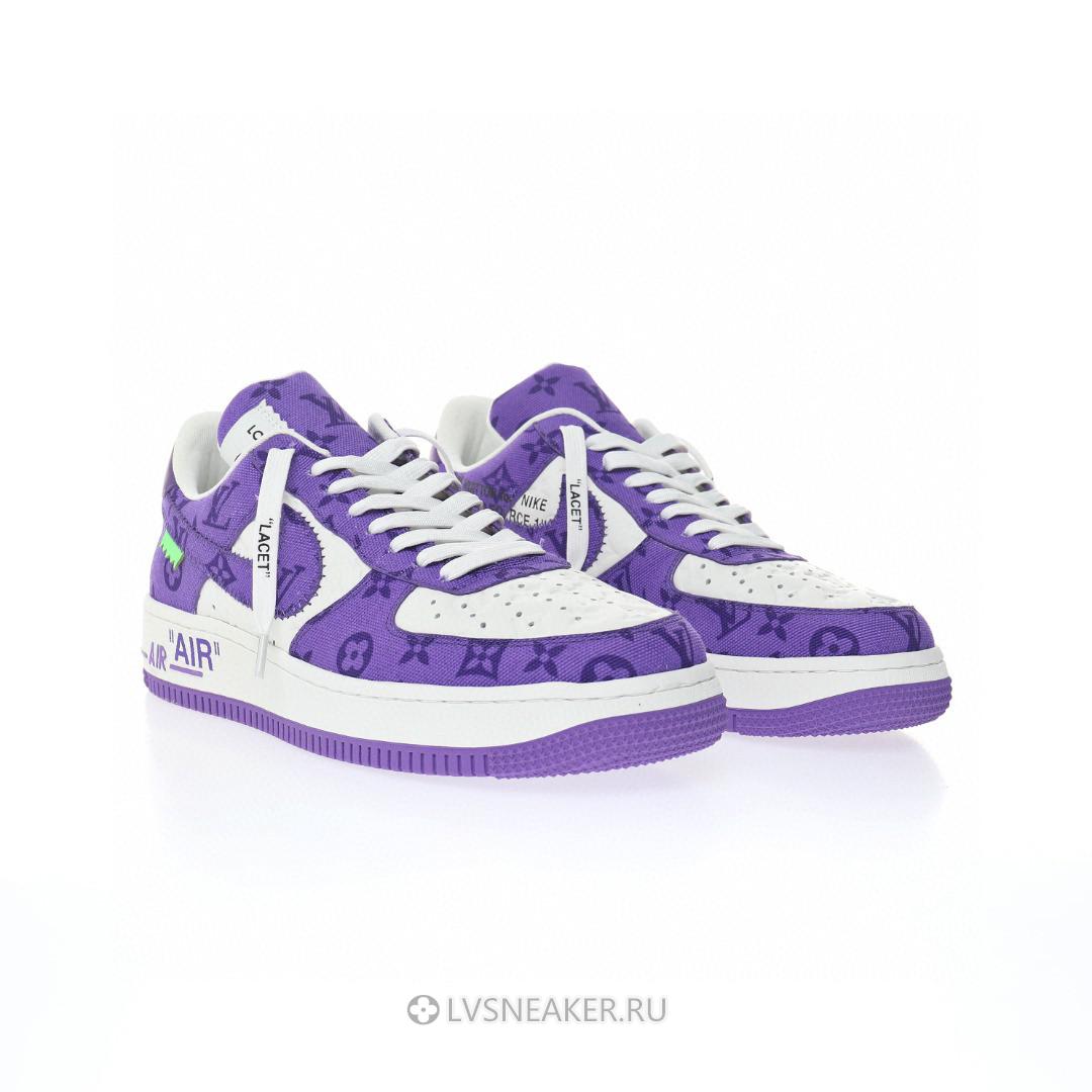 Louis Vuitton LV x Nike Air Force 1 Low By Virgil Abloh "Denim Purple White" 1A9V-PE47 Sneakers
