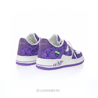 Louis Vuitton LV x Nike Air Force 1 Low By Virgil Abloh "Denim Purple White" 1A9V-PE47 Sneakers