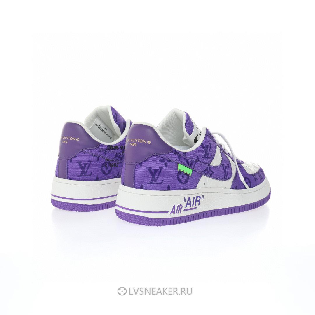 Louis Vuitton LV x Nike Air Force 1 Low By Virgil Abloh "Denim Purple White" 1A9V-PE47 Sneakers