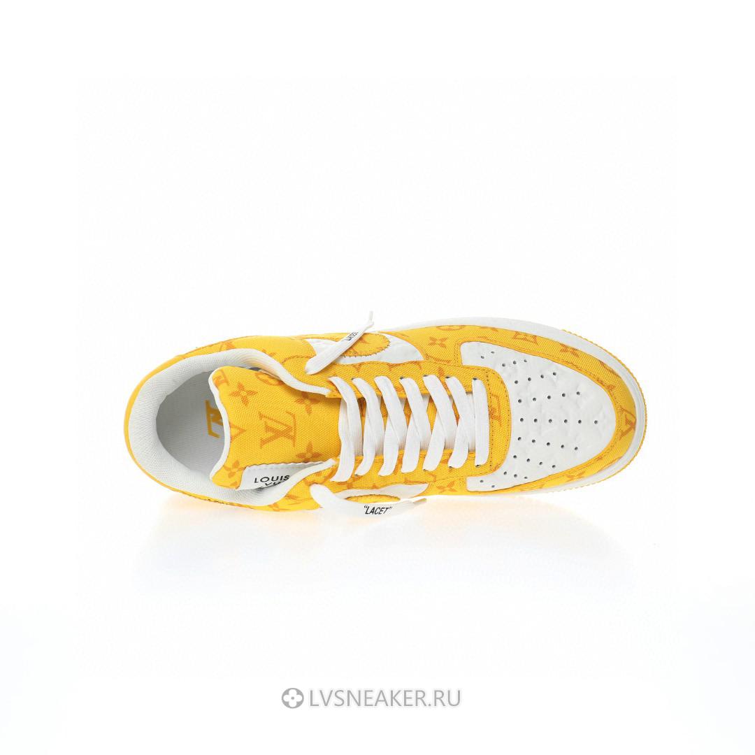 Louis Vuitton LV x Nike Air Force 1 Low By Virgil Abloh "Denim Yellow White" 1A9V-YW48 Sneakers
