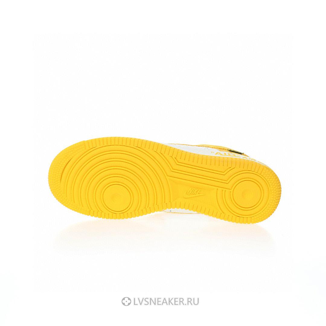 Louis Vuitton LV x Nike Air Force 1 Low By Virgil Abloh "Denim Yellow White" 1A9V-YW48 Sneakers