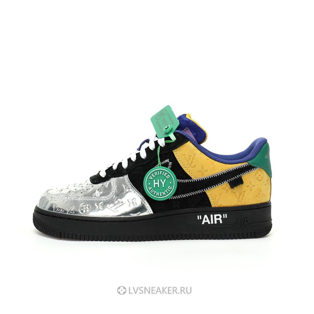 Louis Vuitton LV x Nike Air Force 1 Low By Virgil Abloh "Black Metallic Silver" 1A9VCH Sneakers