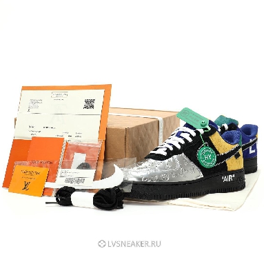Louis Vuitton LV x Nike Air Force 1 Low By Virgil Abloh "Black Metallic Silver" 1A9VCH Sneakers
