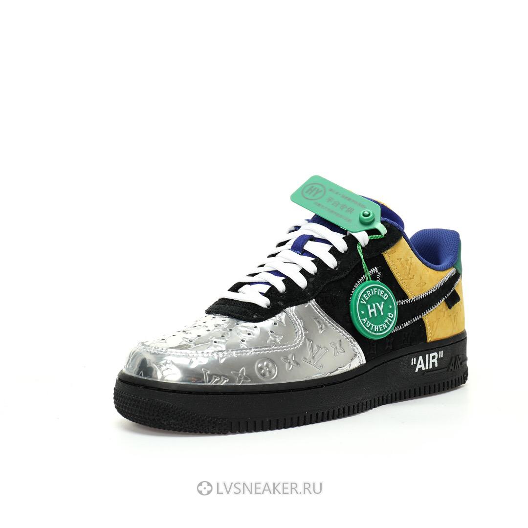 Louis Vuitton LV x Nike Air Force 1 Low By Virgil Abloh "Black Metallic Silver" 1A9VCH Sneakers
