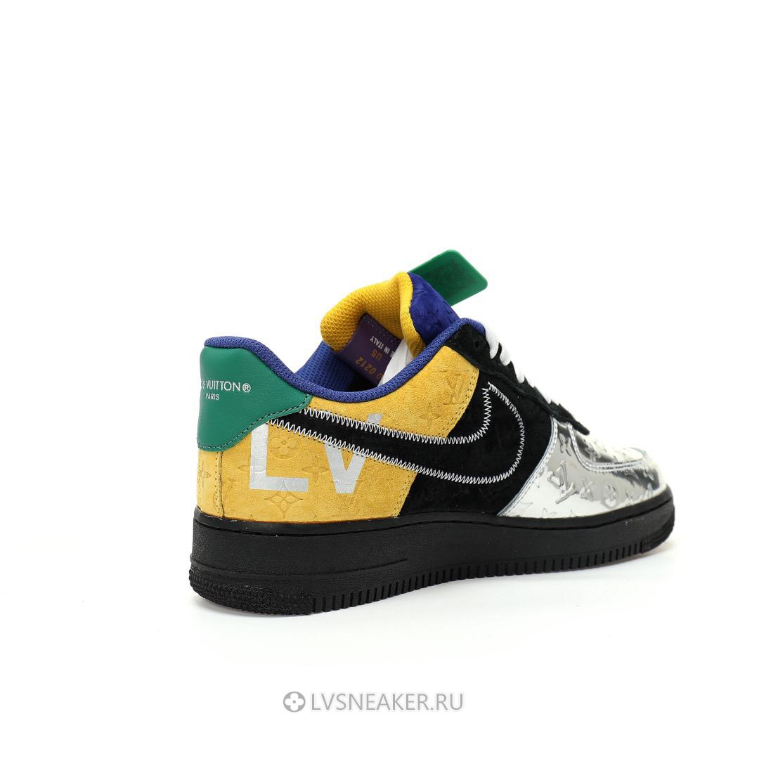 Louis Vuitton LV x Nike Air Force 1 Low By Virgil Abloh "Black Metallic Silver" 1A9VCH Sneakers
