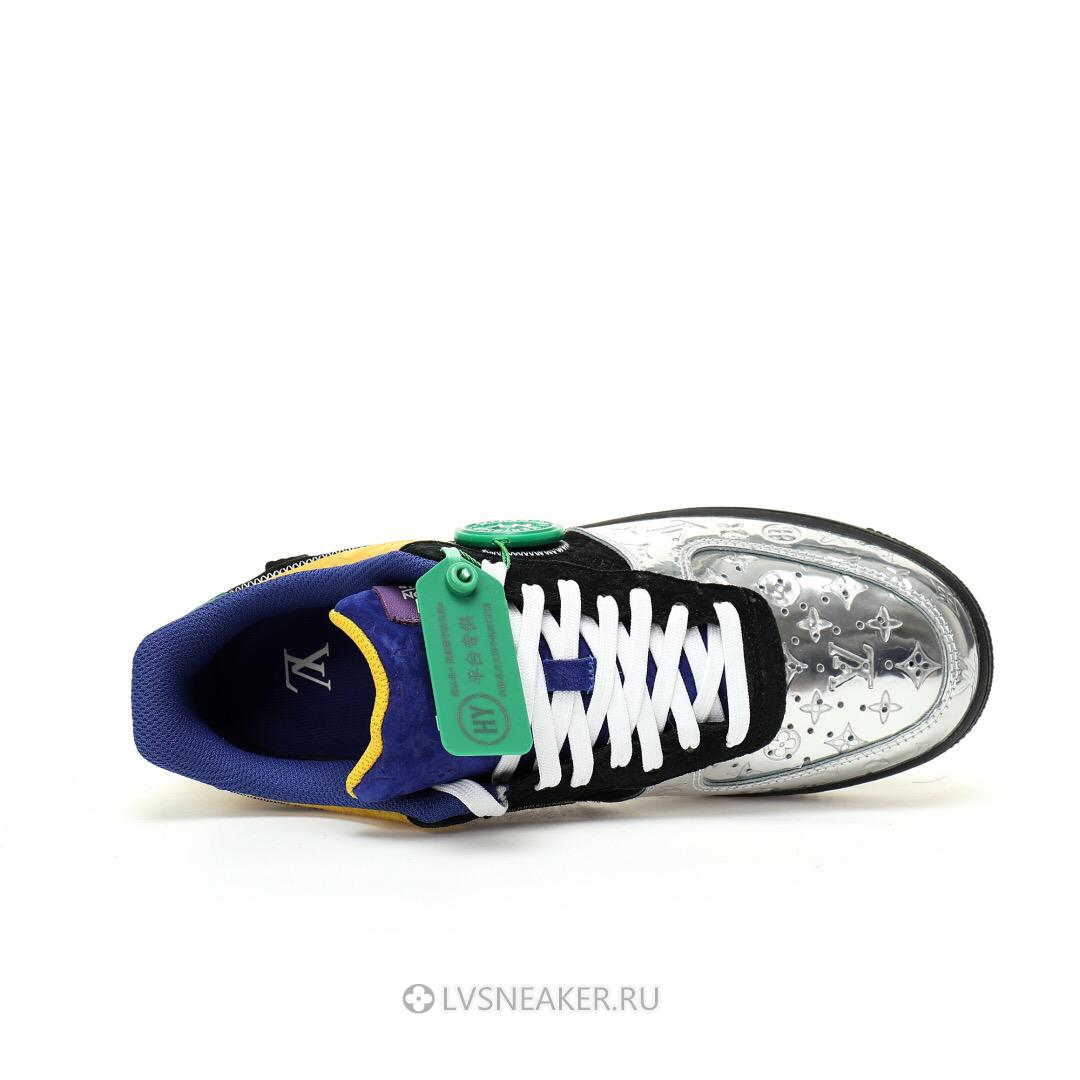 Louis Vuitton LV x Nike Air Force 1 Low By Virgil Abloh "Black Metallic Silver" 1A9VCH Sneakers