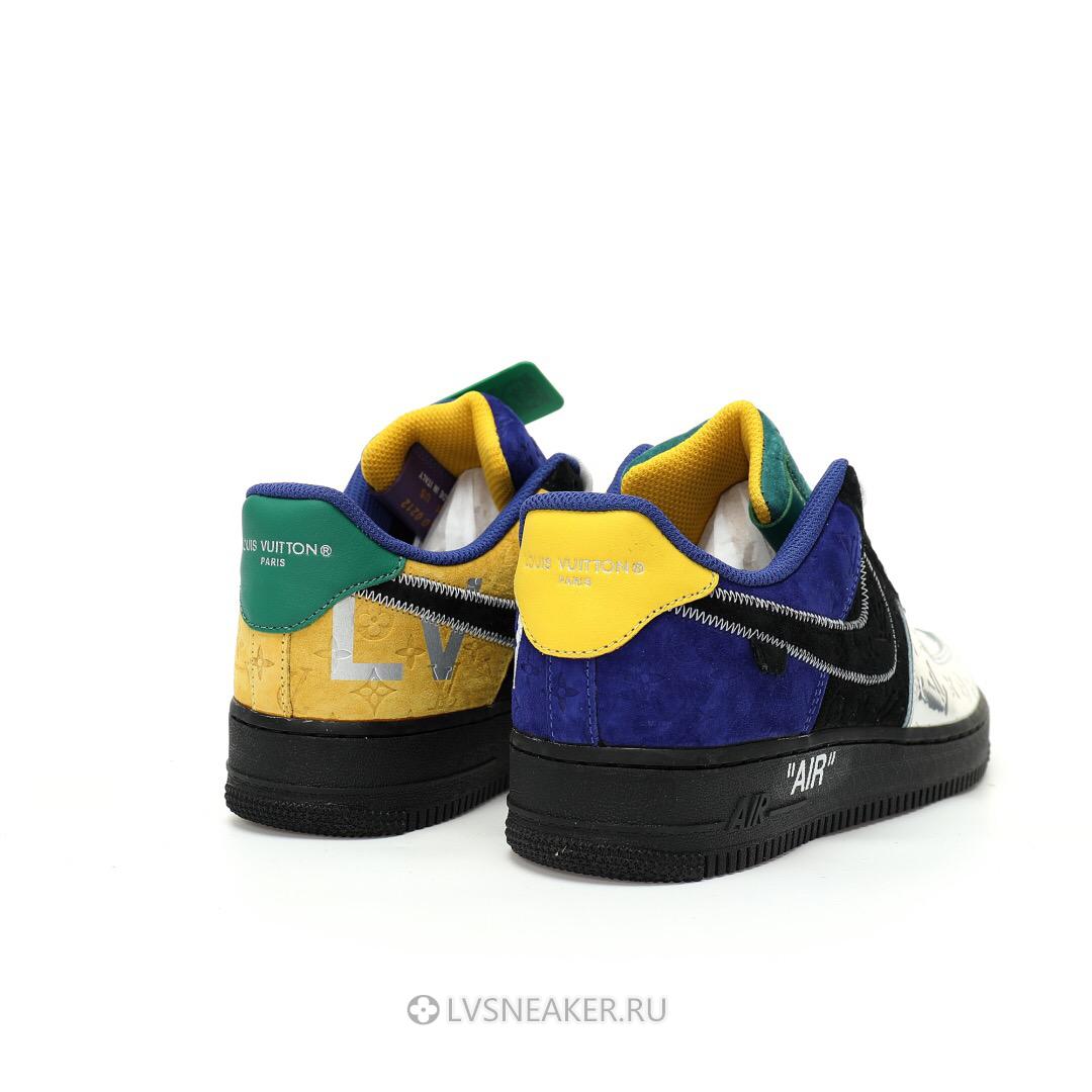 Louis Vuitton LV x Nike Air Force 1 Low By Virgil Abloh "Black Metallic Silver" 1A9VCH Sneakers