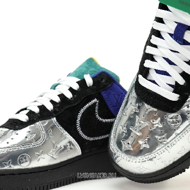 Louis Vuitton LV x Nike Air Force 1 Low By Virgil Abloh "Black Metallic Silver" 1A9VCH Sneakers
