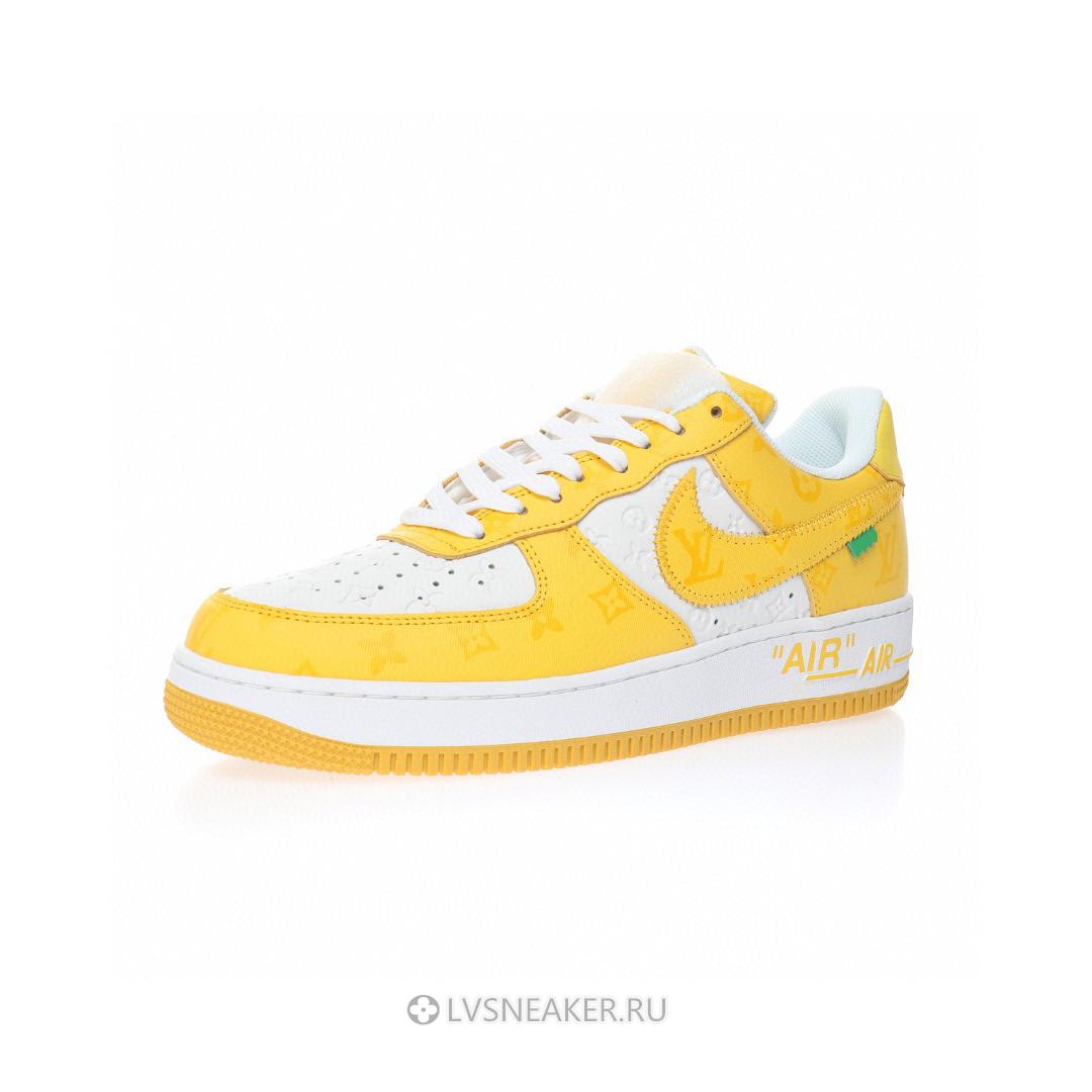 Louis Vuitton LV x Nike Air Force 1 Low By Virgil Abloh "White Yellow" 1A9V-YW49 Sneakers