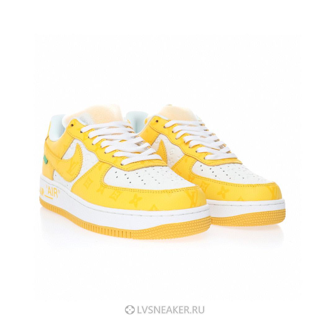 Louis Vuitton LV x Nike Air Force 1 Low By Virgil Abloh "White Yellow" 1A9V-YW49 Sneakers