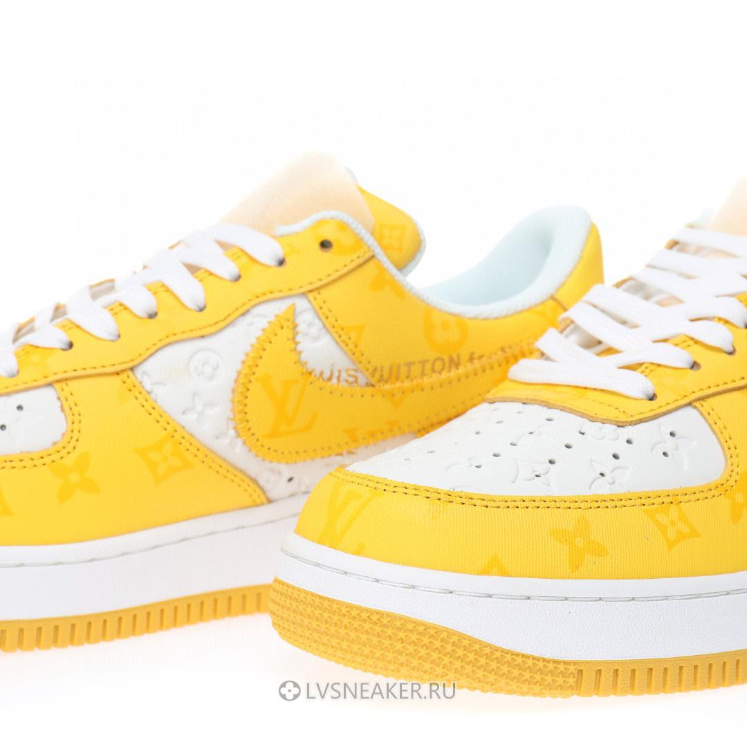 Louis Vuitton LV x Nike Air Force 1 Low By Virgil Abloh "White Yellow" 1A9V-YW49 Sneakers