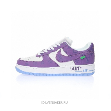 Louis Vuitton LV x Nike Air Force 1 Low By Virgil Abloh "White Purple" 1A9V-PE50 Sneakers