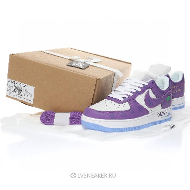 Louis Vuitton LV x Nike Air Force 1 Low By Virgil Abloh "White Purple" 1A9V-PE50 Sneakers