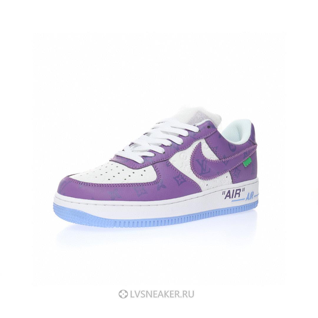 Louis Vuitton LV x Nike Air Force 1 Low By Virgil Abloh "White Purple" 1A9V-PE50 Sneakers