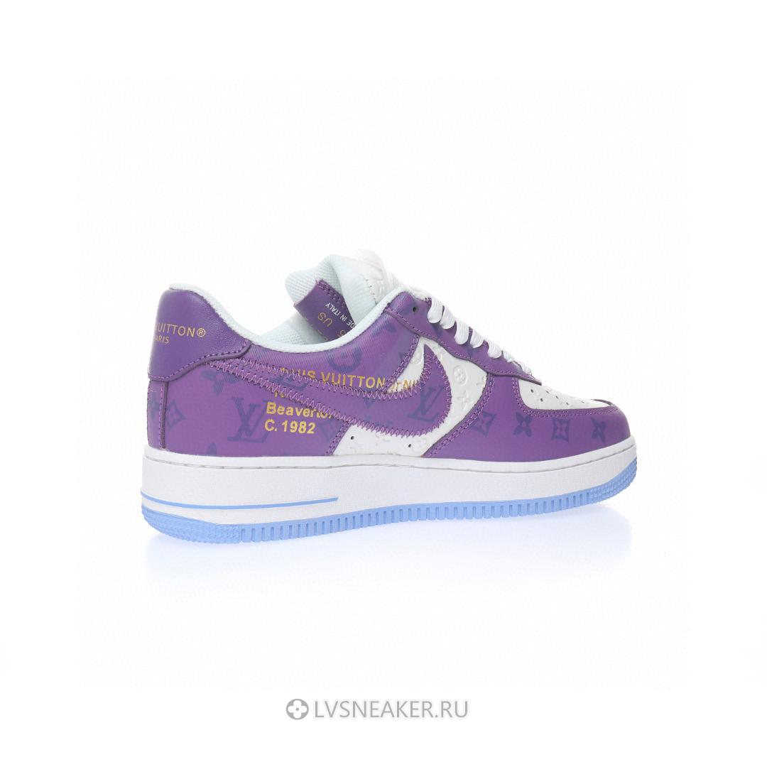 Louis Vuitton LV x Nike Air Force 1 Low By Virgil Abloh "White Purple" 1A9V-PE50 Sneakers