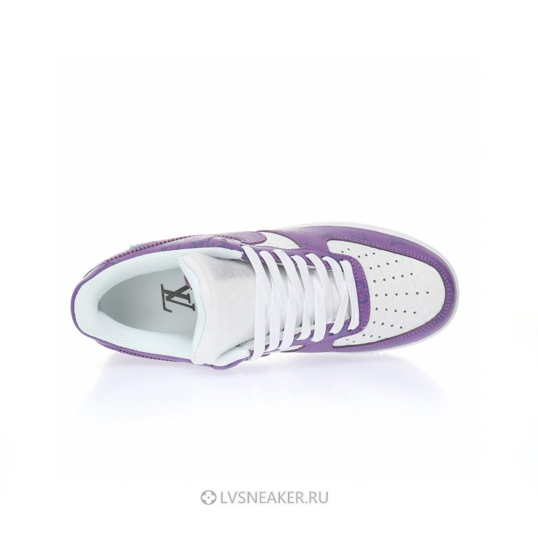 Louis Vuitton LV x Nike Air Force 1 Low By Virgil Abloh "White Purple" 1A9V-PE50 Sneakers