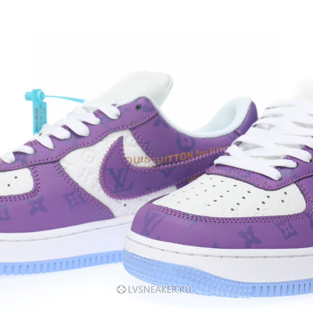 Louis Vuitton LV x Nike Air Force 1 Low By Virgil Abloh "White Purple" 1A9V-PE50 Sneakers