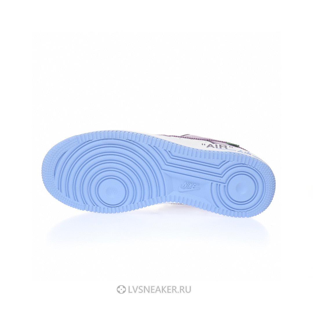 Louis Vuitton LV x Nike Air Force 1 Low By Virgil Abloh "White Purple" 1A9V-PE50 Sneakers