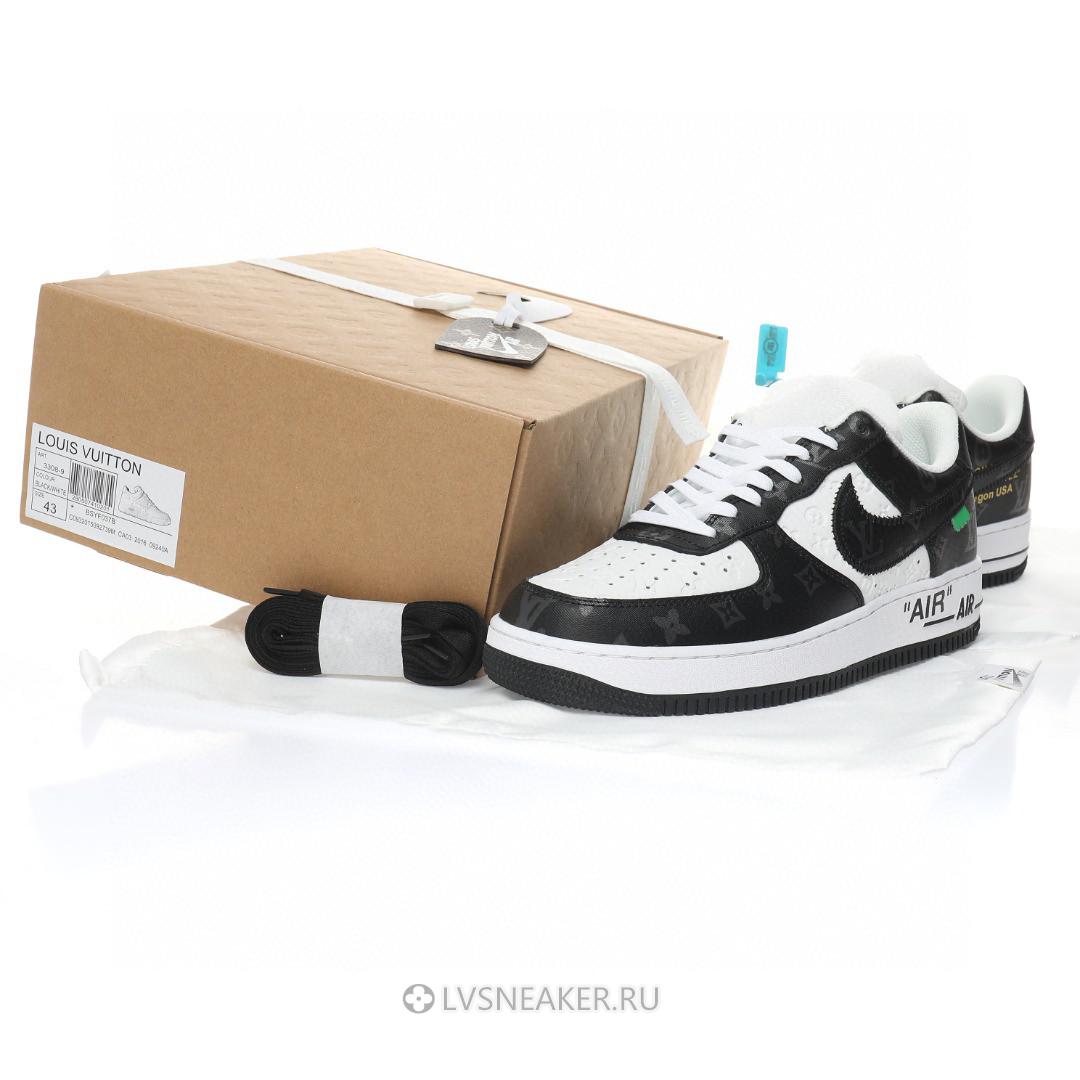 Louis Vuitton LV x Nike Air Force 1 Low By Virgil Abloh "White Black" 1A9V-BK51 Sneakers