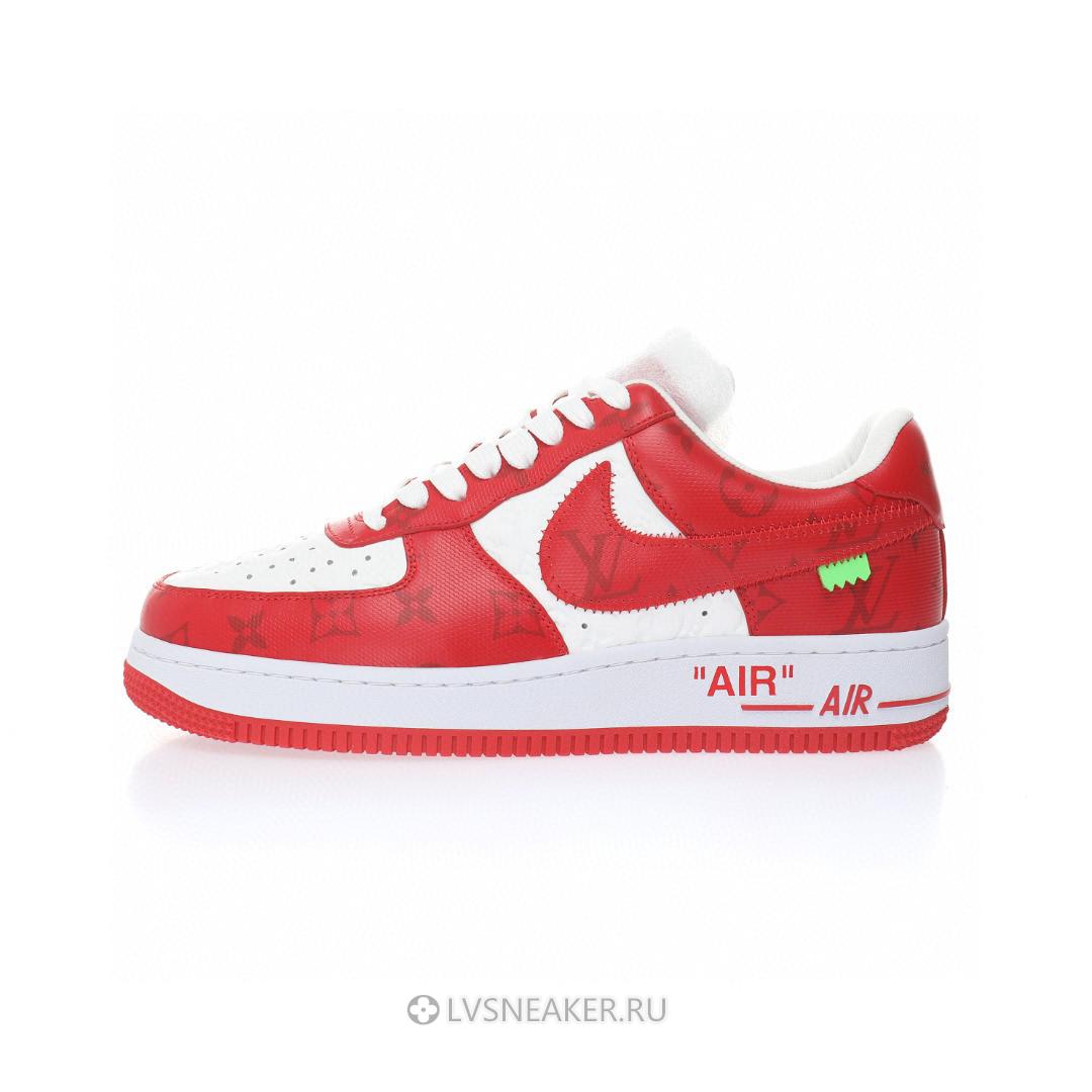 Louis Vuitton LV x Nike Air Force 1 Low By Virgil Abloh "White Comet Red" 1A9VA9 Sneakers