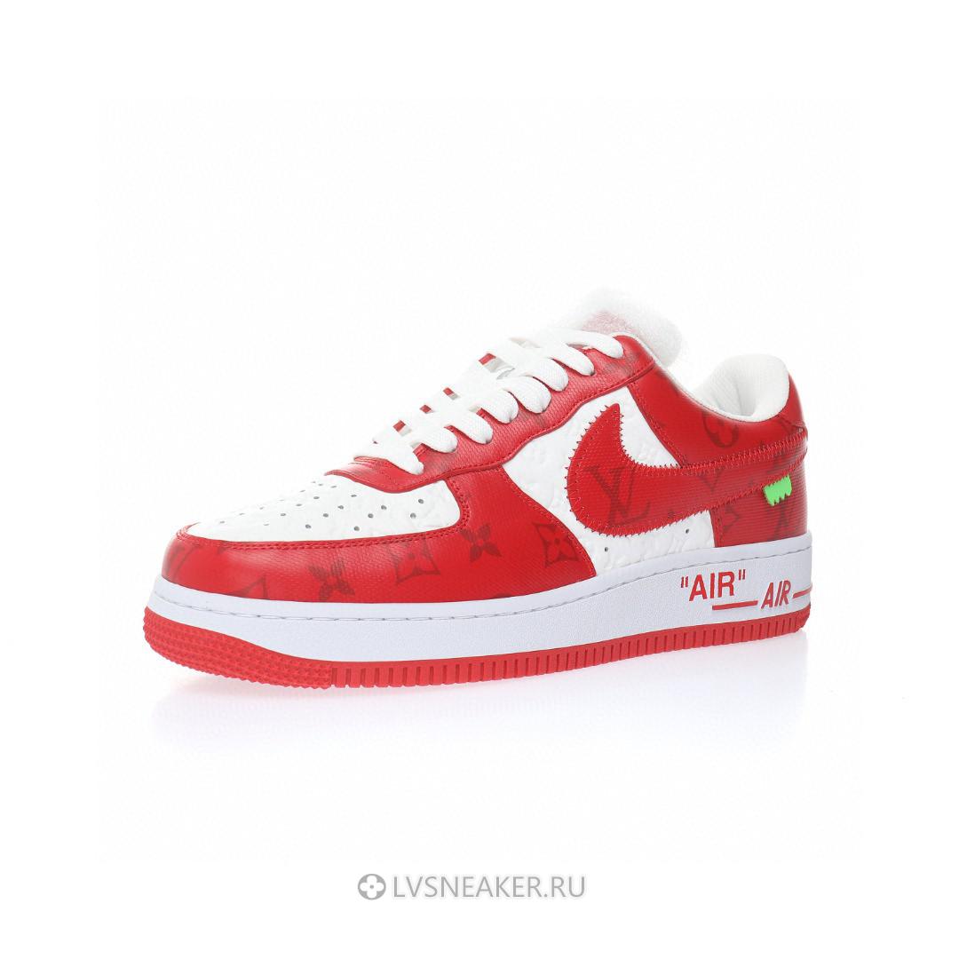 Louis Vuitton LV x Nike Air Force 1 Low By Virgil Abloh "White Comet Red" 1A9VA9 Sneakers