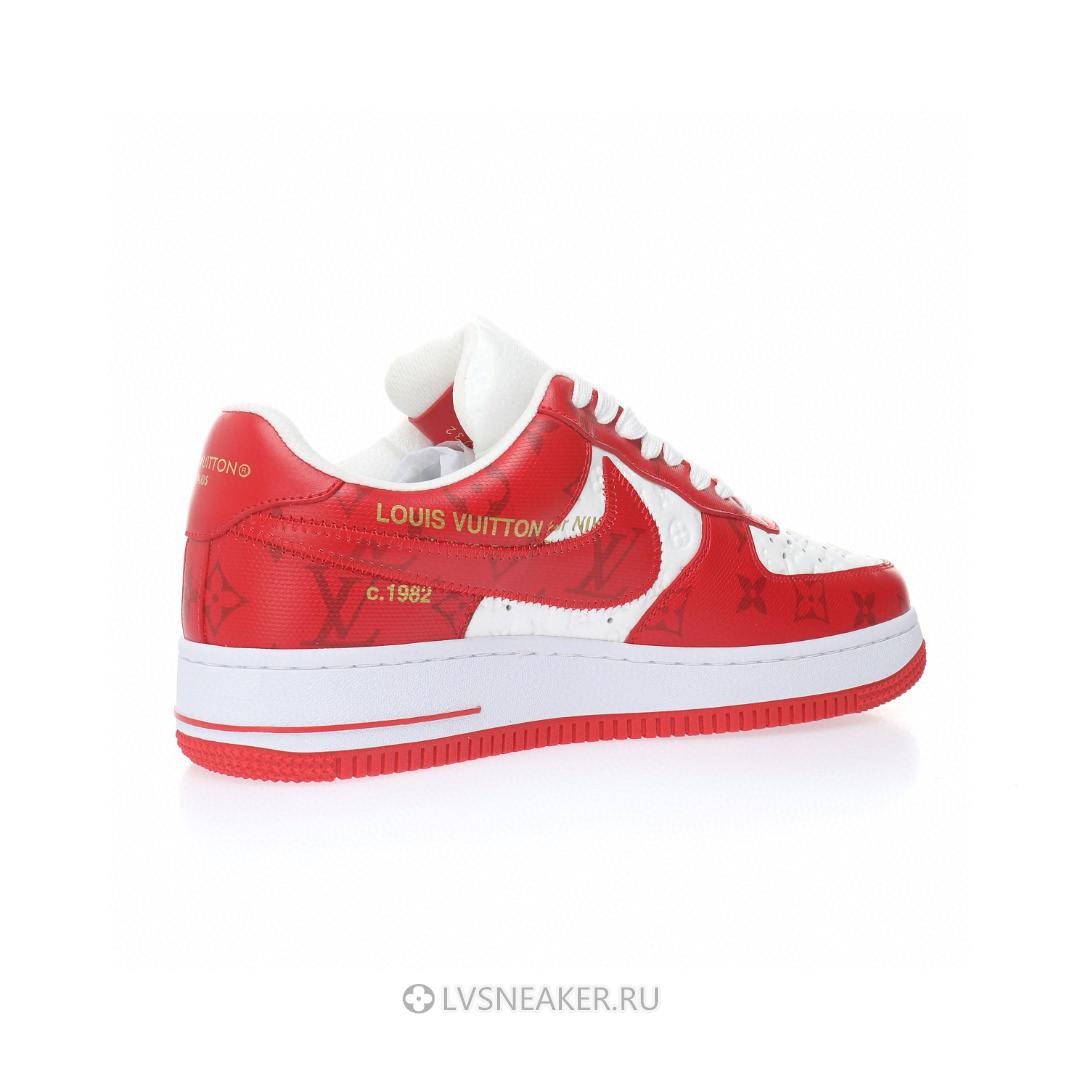Louis Vuitton LV x Nike Air Force 1 Low By Virgil Abloh "White Comet Red" 1A9VA9 Sneakers
