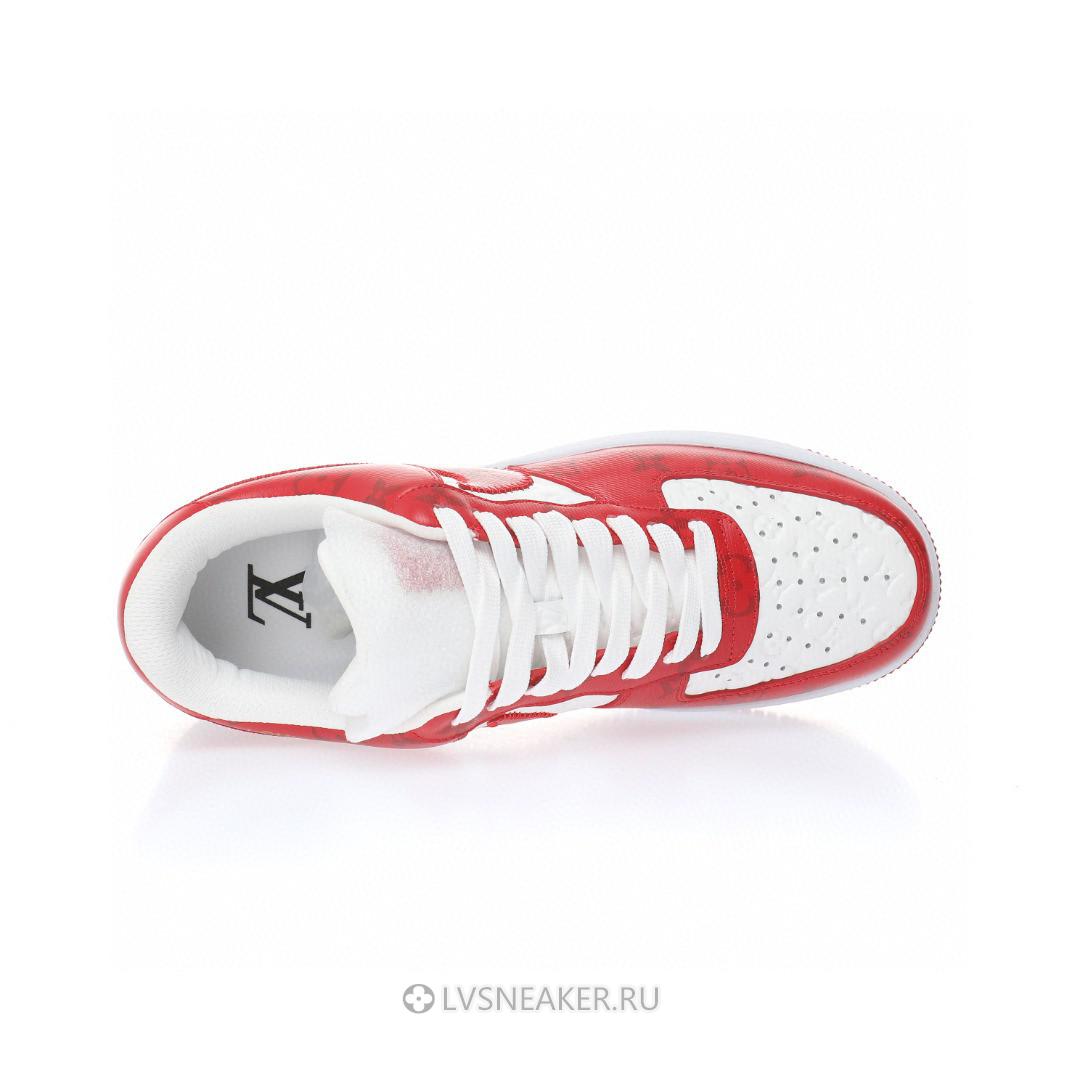 Louis Vuitton LV x Nike Air Force 1 Low By Virgil Abloh "White Comet Red" 1A9VA9 Sneakers