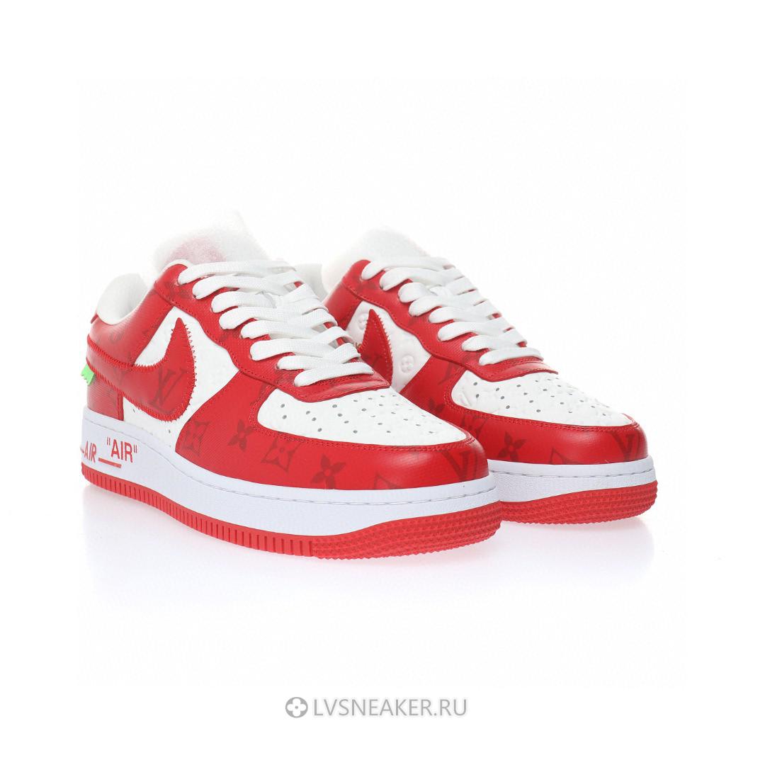 Louis Vuitton LV x Nike Air Force 1 Low By Virgil Abloh "White Comet Red" 1A9VA9 Sneakers