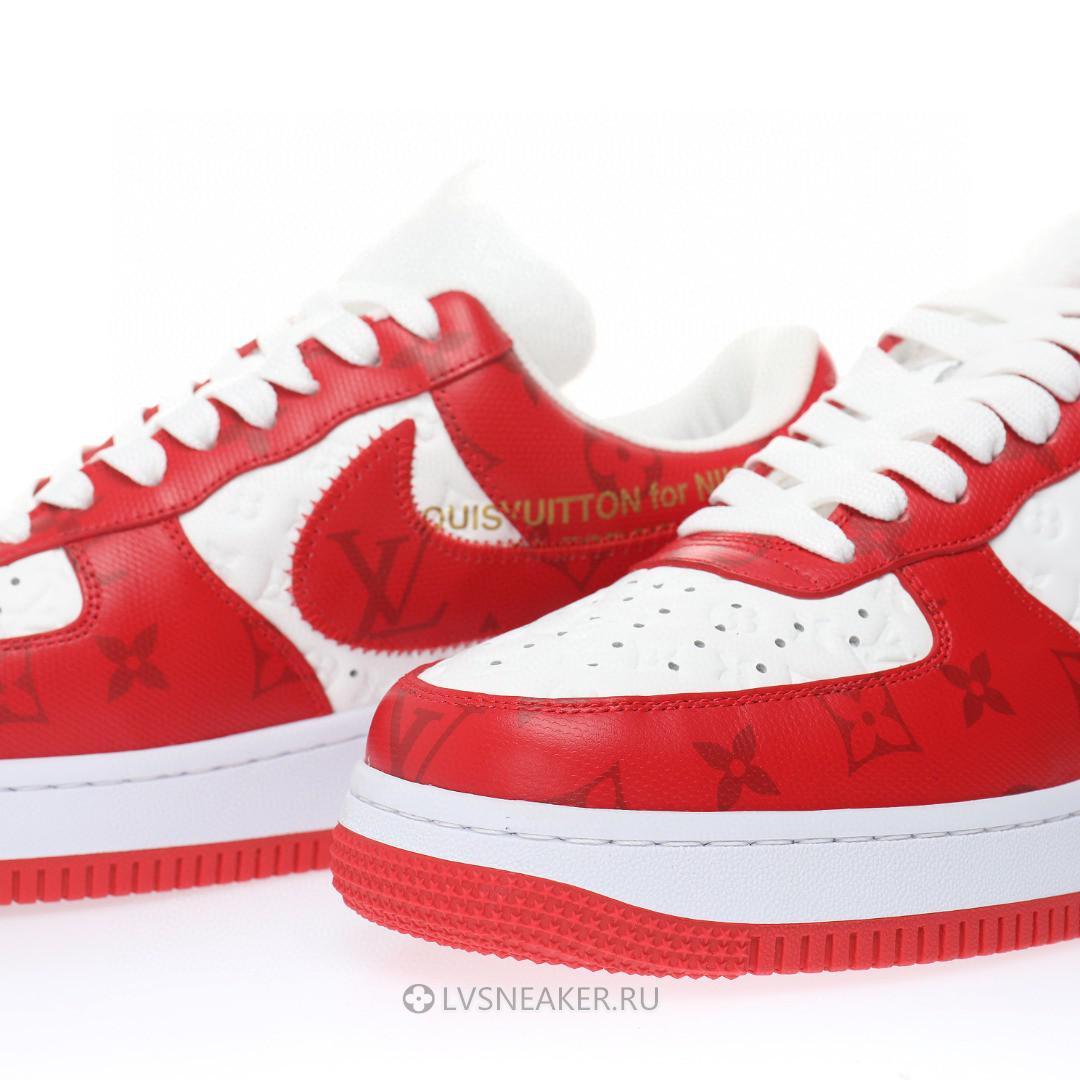 Louis Vuitton LV x Nike Air Force 1 Low By Virgil Abloh "White Comet Red" 1A9VA9 Sneakers