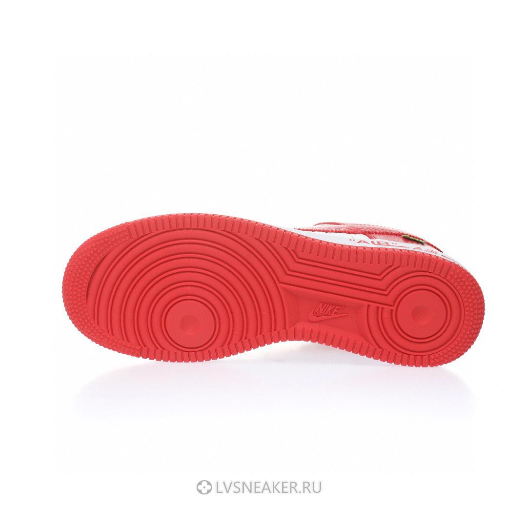 Louis Vuitton LV x Nike Air Force 1 Low By Virgil Abloh "White Comet Red" 1A9VA9 Sneakers